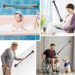 Brushed Nickel Shower Grab Bar 16 Inch – 1 1/4″ Diameter, iMomwee 2 Pack Stainle