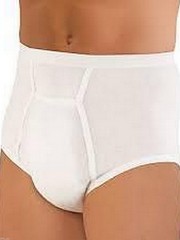 NEW Sealed~Sir DIGNITY~Pack 2 Briefs~Sanitary Pouch~CoTTon Washable Protect~sz L