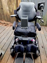 Permobil M3 Corpus Power Wheelchair Tilt-In-Space Remote Control Black Pink