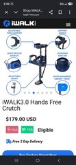 iWALK iWALK 3.0 Hands-Free Crutch Adjustable Height Black/Blue
