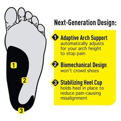 Profoot Good Posture Orthotic Alignment Insole, 1 Count (Pack of 1), Black