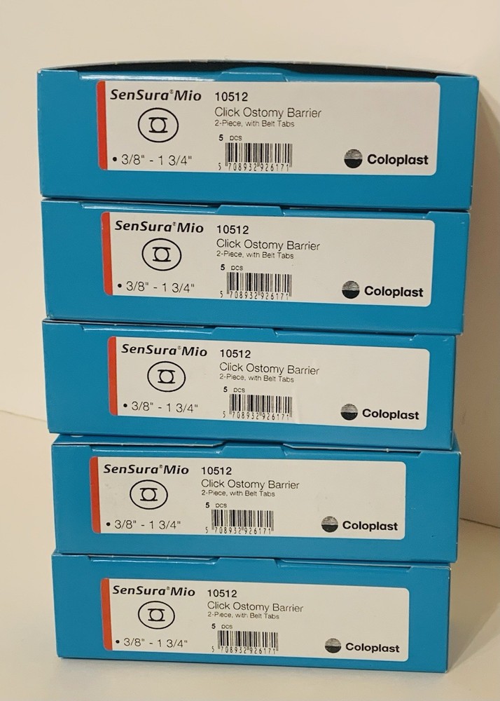 5 BOXES Coloplast 10512 Sensura Mio Click 3/8″ to 1-3/4″ CTF 5BX/5EA Ex2026/10