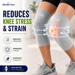 Bamboo Compression Knee Sleeves for Men & Women – Sports Support Pair M
