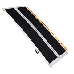 Door Threshold Wheelchair Ramp Folding Non-Slip Aluminum Threshold Ramp for Home