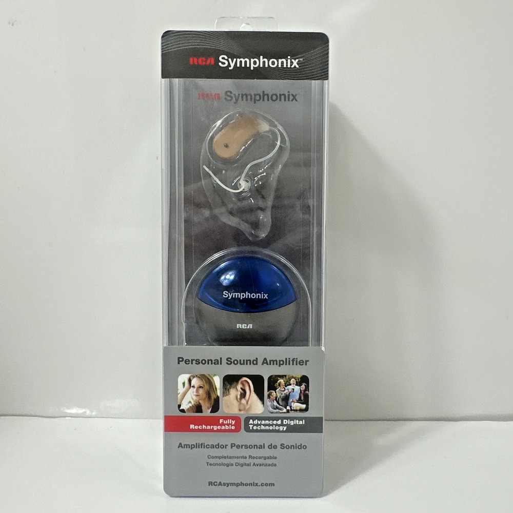 RCA Symphonix RPSA10 Personal Sound Amplifier Rechargeable Digital PSAP Hearing