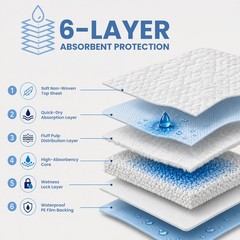 FPN 200 Disposable Underpads 24“x 24″ Pee Pad ULTRA Absorbent Bed Incontinence