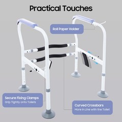 Toilet Safety Rails Toilet Handles for Elderly Handicap Toilet Frame Grab Bar