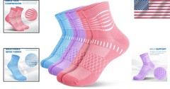 Ankle Compression Socks – Relief for Plantar Fasciitis with Cushioning – 3 Pairs