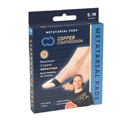 Copper Compression Metatarsal Pads Unisex – Orthopedic Ball of Foot Pain L/XL