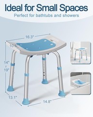 Shower Chair For Inside Shower 400 lbs Adjustable Shower Stool With Suction Feet