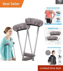 4 Pcs Grey Crutches Padding Set – Cushioned Comfort for Armpits & Hands