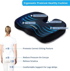SAIREIDER Office Chair Cushion, Car Seat Cushion, Memory Foam Coccyx Cushion Pad