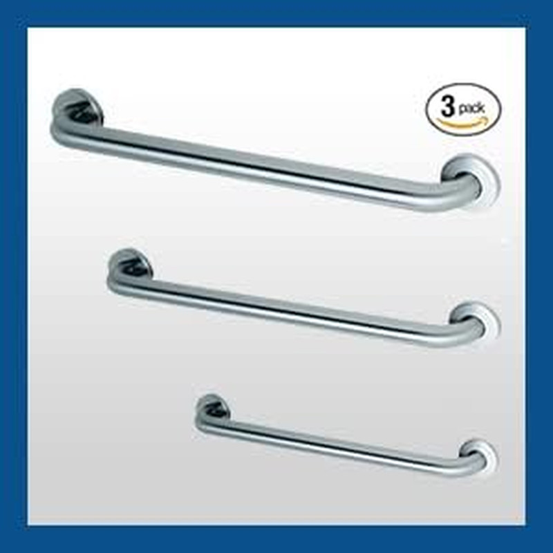 Commercial Grab Bar Bundle for Commercial Restrooms – ADA Compliance – 1.5″ Diam