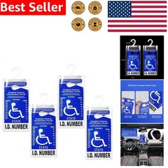 2x Handicap Placard Holder Auto Ultra Transparent Disabled Parking Permit Sign