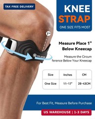 Patellar Tendon Support Strap, Patella Band for Running, Basketball, Hiking, Vol