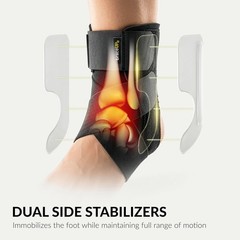 BraceUP Ankle Brace for Sprained Ankle Achilles Tendonitis Pain Relief