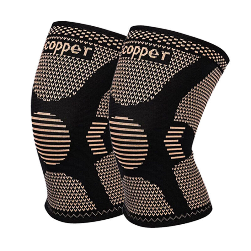 2Pack Copper Knee Braces Compression Sleeves Support for Arthritis Men & Women..