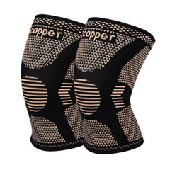 2Pack Copper Knee Braces Compression Sleeves Support for Arthritis Men & Women..