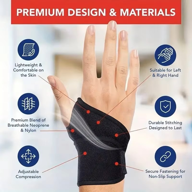 Wrist Hand Brace Support Carpal Tunnel Sprain Arthritis Gym Splint Left / Right