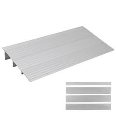 ✨1″/2″/3″/4″/5″ Threshold Ramp 700lbs Wheelchair Ramp Aluminum Non-Slip Ramp Ste