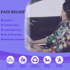 Soft Thin Gel Seat Cushion 1 for Car Office Wheelchair Tailbone Sciatica Relief