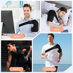 Shoulder Brace for Torn Rotator Cuff, Arm Sling & Compression Sleeve for Pain Re