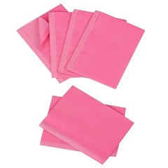 Pink Dental Bibs 50 Count 13×18 Waterproof Disposable Patient Cover For Clinic