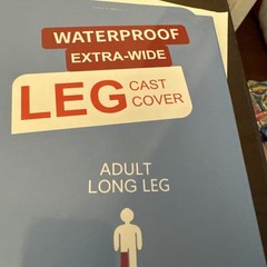 Yuchi Water Proof Extra Wide Leg Cast Cover Adult Long Leg Reusable New In Box!