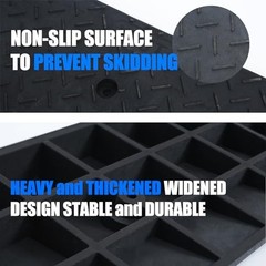 Heavy Duty Rubber Curb Ramps, 2“ Rise, 2 Pack, 11000 LBS Capacity, 2″ H