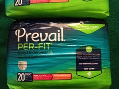 Prevail Per-Fit Protective Underwear Medium 20 Count Lot Of 2 Total 40 Diapers