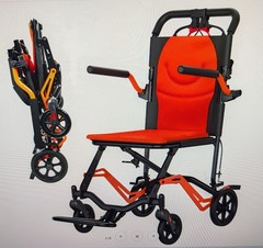 Garvee Lightweight Folding Wheelchair Portable Transport Chair