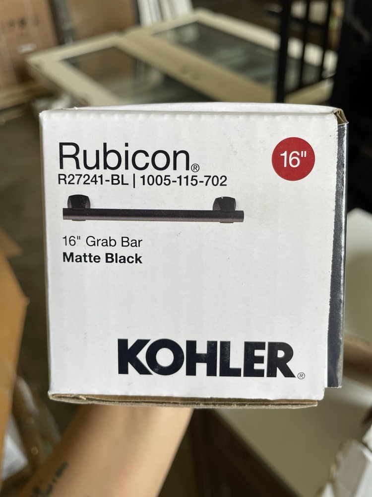 KOHLER K-R27241-BL Rubicon 16 inch Grab Bar in Matte Black 1005-115-702