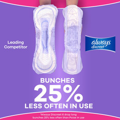 2 Pack Always Discreet Incontinence Pads for Women Extra Heavy Absorbency Long 4