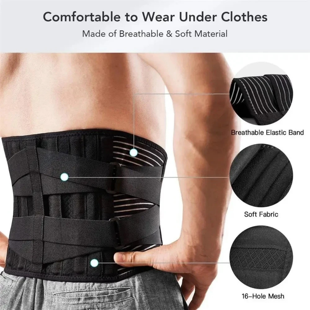 Adjustable Lumbar Support Lower Waist Back Belt Brace Pain Relief For Men Women