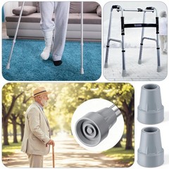 24 Pcs Heavy Duty Non-Slip Rubber Crutch Tips 7/8″ Feet Caps for Canes & Walkers