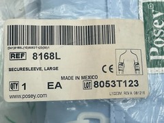 6-Pack Posey Secure Adjustable Comfort Sleeve Splint Blue LARGE Adult 8168L