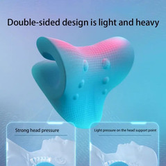 1pc Neck Shoulder Stretcher Cervical Spine Traction Pillow Pain Relief Device