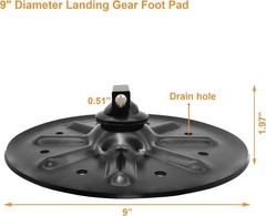 RV Foot Pad Replacement – 9″ Diameter Jack Feet – Corrosion-Resistant – 2 Pcs