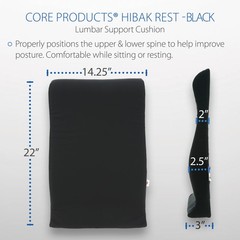 Core Products Hibak Rest Lumbar Upper Lower Back Tailbone Support Stability USA