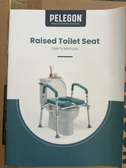 Adjustable Raised Toilet Seat with Handles – 400lb Capacity, Teal
