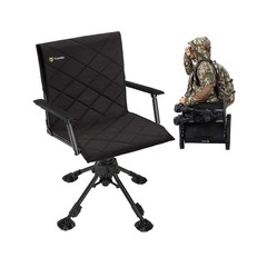 360 Degree Silent Swivel Blind Chair w/ Adjustable Height & Armrest, for Hunting