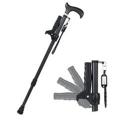 Heavy Duty Carbon Fiber Folding Walking Cane 300 LB Capacity Adjustable