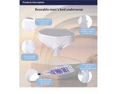 Mens Incontinence Protective Briefs Includes 3 Urine Bags for Reliable X-Small