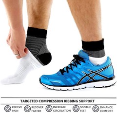 2/3/5 Pairs Plantar Fasciitis Ankle Support Compression Socks for Foot Swelling