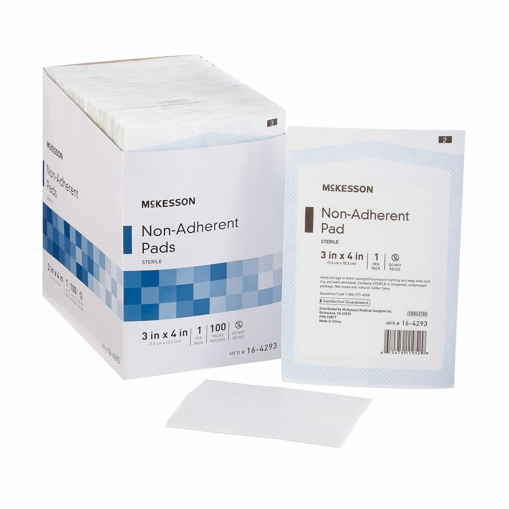 McKesson Sterile Non-Adherent Dressing Rectangle 3 x 4″ 16-4293 1200 per Case