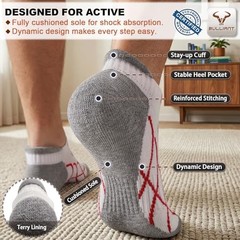 Men Ankle Socks 6Pairs,Athletic Running Socks No 10-12 6pairs-creamy White8899