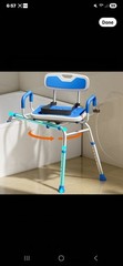New Bluelog Sliding Shower Chair Padded 360 Swivel Seat 330lbs Transfer Bench
