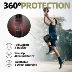 2 × Knee Brace Compression Sleeve w/ Strap Pain Relief Knee Support Arthritis US