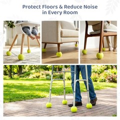 ANCKNE Walker Tennis Balls Precut for Walkers 4PCS Yellow