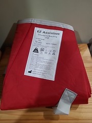 Fully Body Lifting Sling with Twisted Fabric,500 lbs Red and Gray, Large)